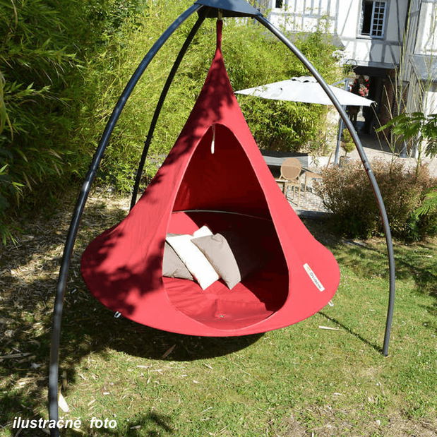 Závesné hojdacie kreslo Klarina (červená) (stredné)