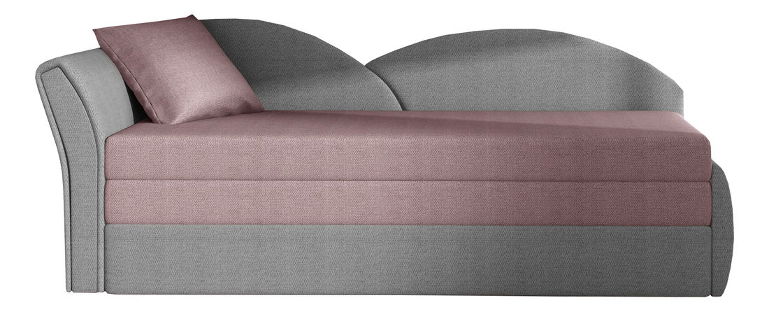 Sofa Agira 22 (siva + ružičasta) (L)