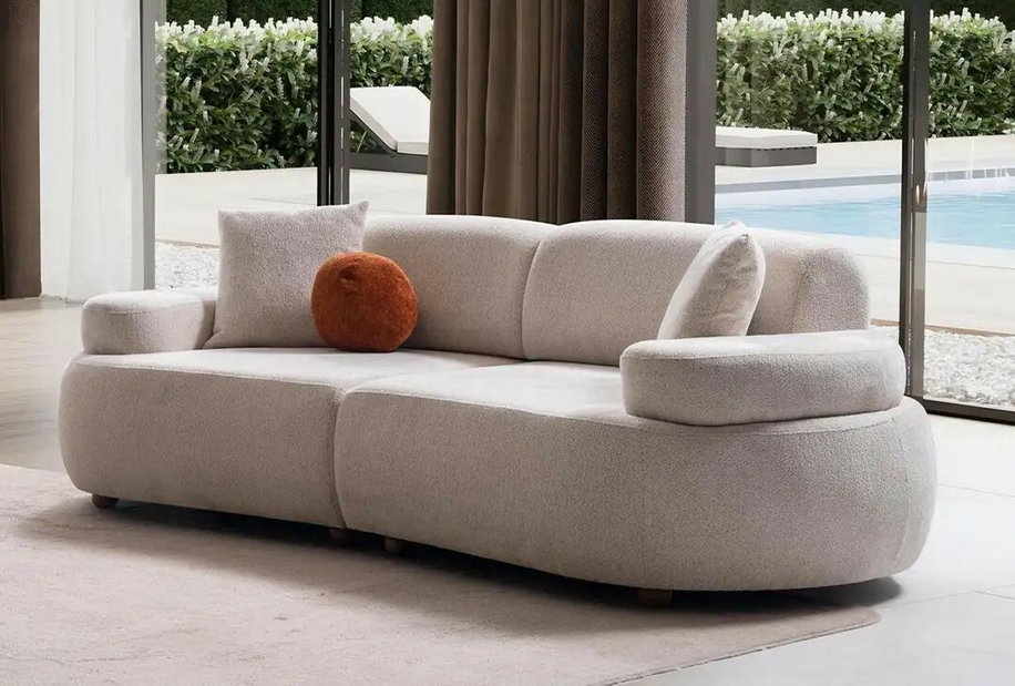 Canapea cu trei locuri Rion (crem)