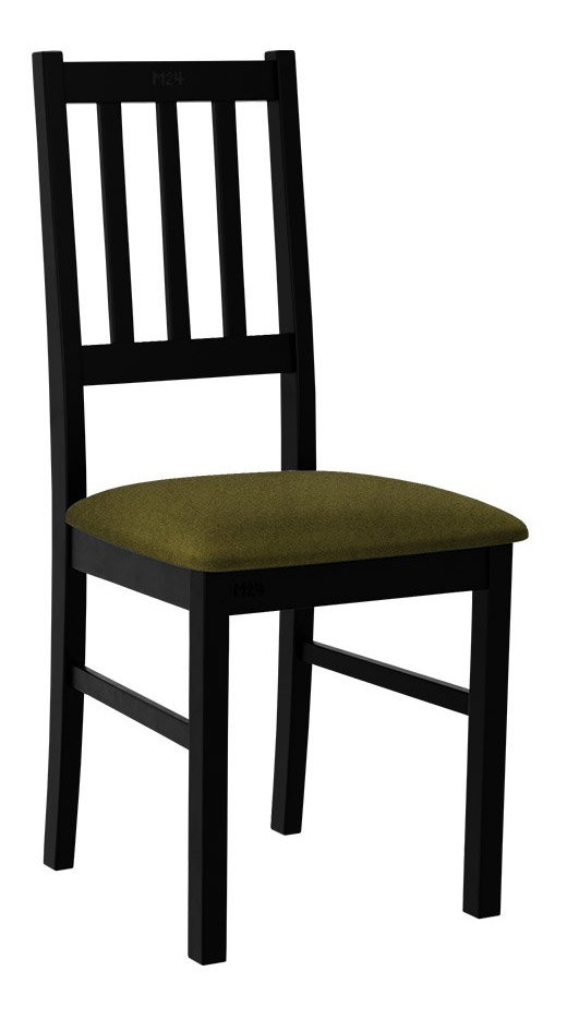 Jedálenská stolička Dalam IV (čierna + tmavozelená) 