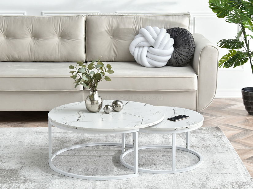 Măsuță de cafea Kolja Zest Xl (alb)