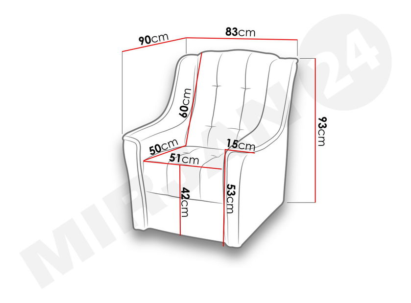 Fotoliu Medica (gri negru)