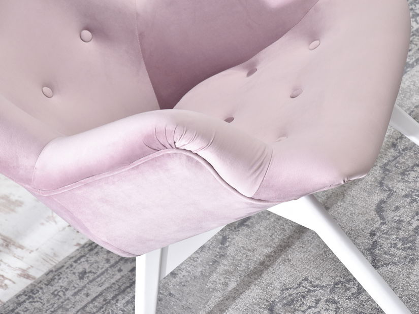 Dizajnové kreslo Florentino (svetlofialová + orech)