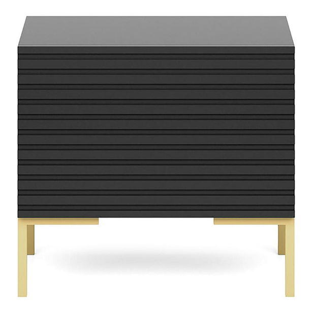 Éjjeliszekrény Lamellito L4 (fekete + arany)