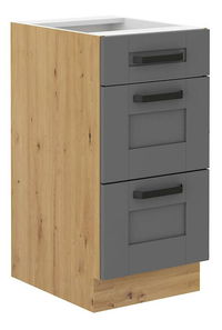 Horná kuchynská skrinka Lucid 40 D 3s BB (korpus: dub artisan + front: mdf dustgrey)