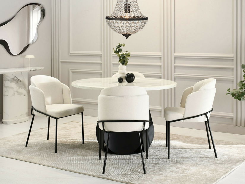 Jedálenská stolička Continuara (krémová + čierna)