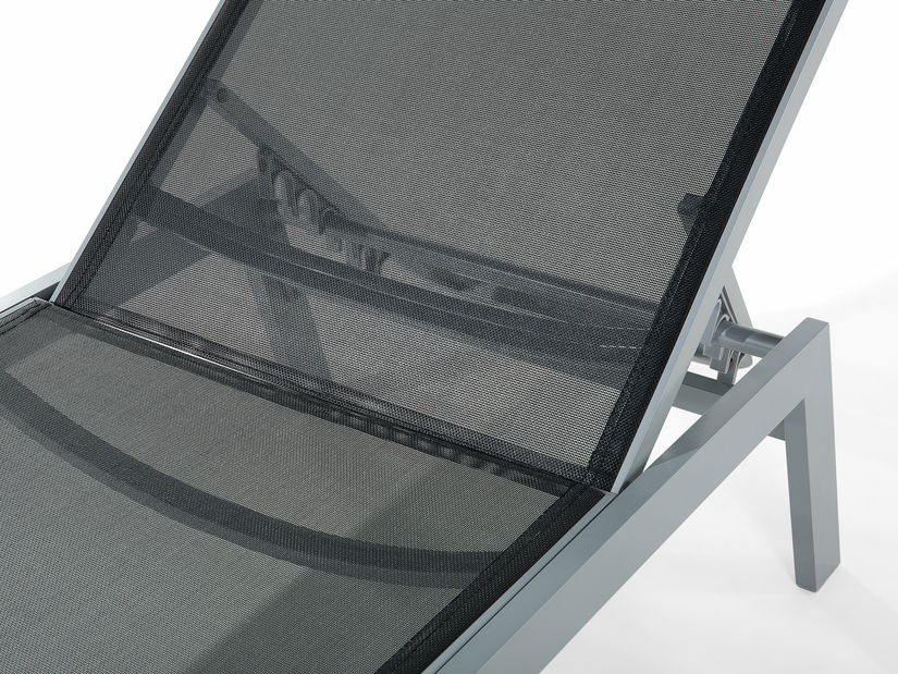 Záhradné lehátko Campania (čierna) *výpredaj