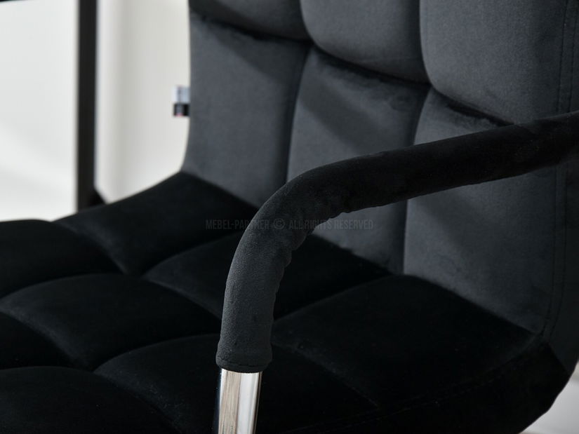 Scaun Elita (negru + crom)