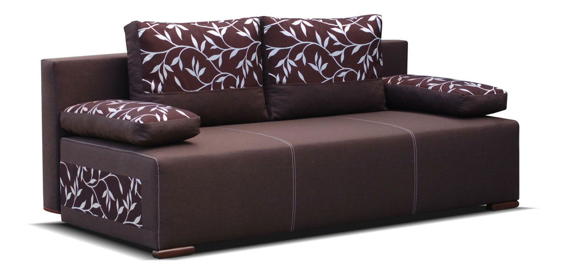 Háromszemélyes kanapé Ninfa (sötétbarna)