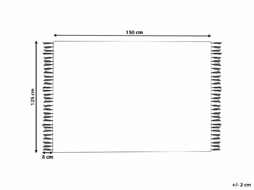 Deka 125 x 150 cm Lapza (sivá)