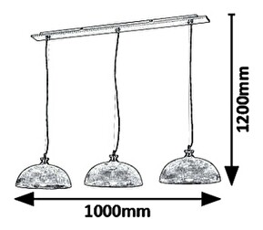 Viseća lampa Petrina 5460 (krom)