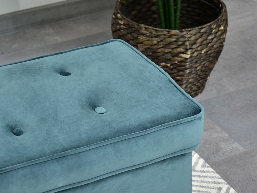 Taburetka Muriera (tmavomodrá + buk)