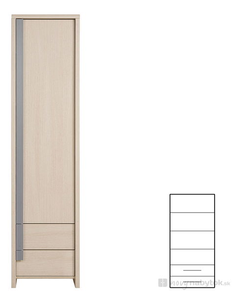 Policová skriňa BRW Caps REG1D2S