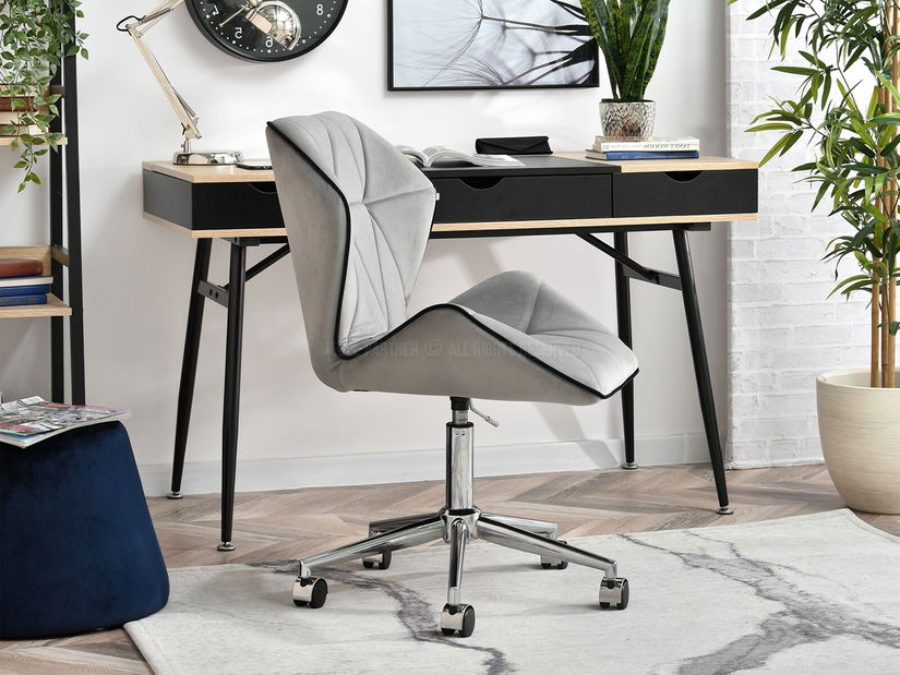 Fotel Velma M (szürke + króm)