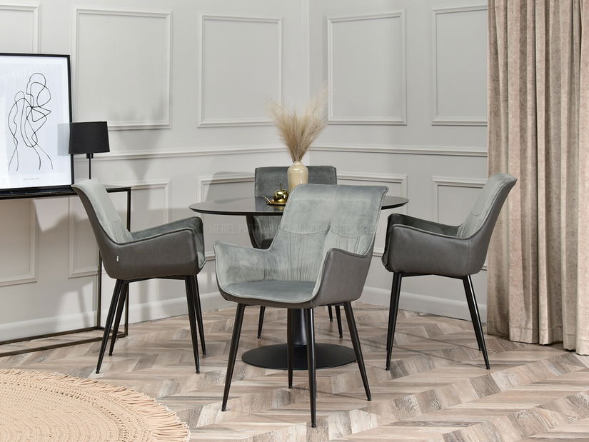 Stolička Maurizius (sivá + čierna)