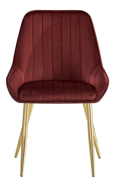 Scaun sufragerie Soddy (bordo + auriu) 