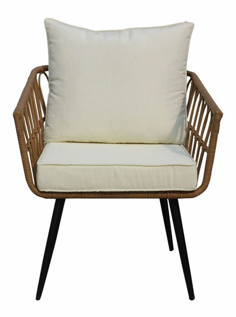 Kerti szék ARALA (natúr + fekete + bézs)