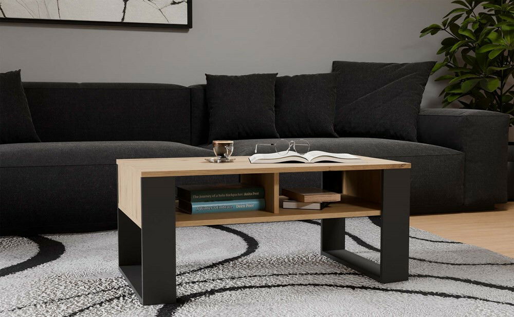 Stolić za kavu Maduro 3 (hrast artisan + antracit)