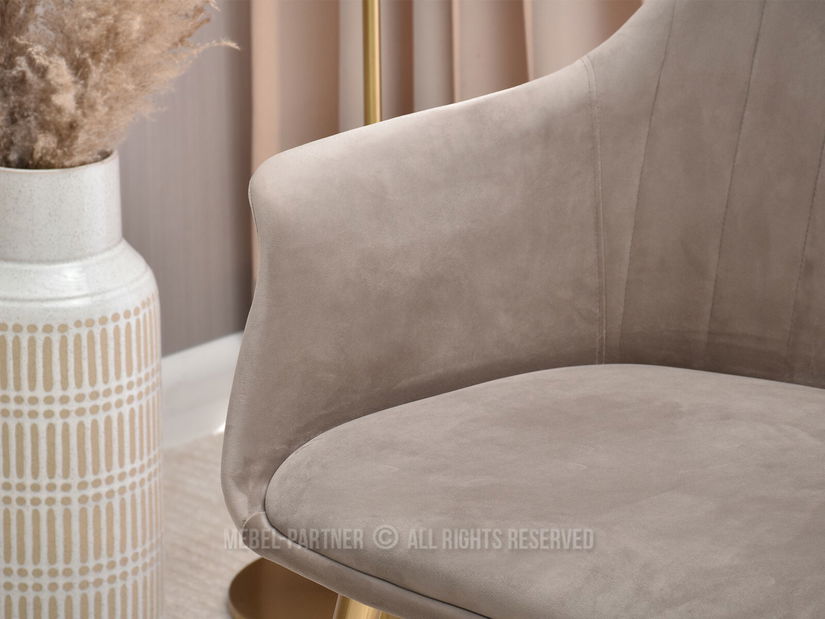 Fotelja Osmol F (bež + zlatna)