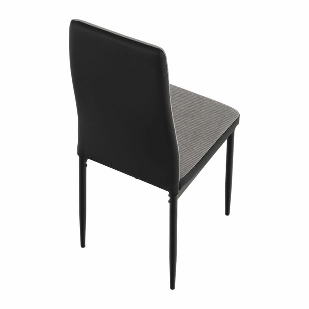 Jedálenská stolička Enrico (svetlosivá + čierna)