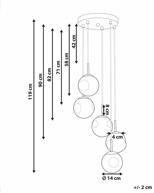 Závesné svietidlo Rafla (priehľadná)