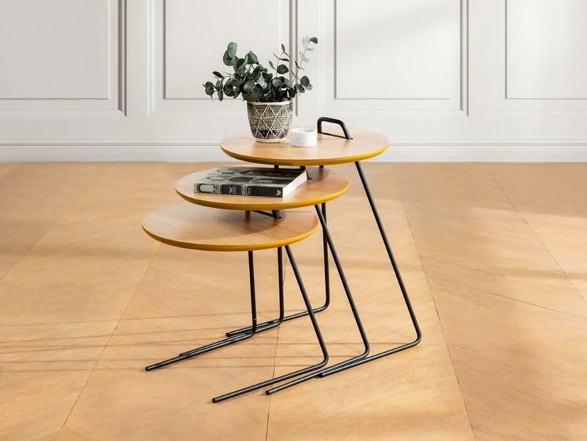 Darabos 3 éjjeliszekrény szett Paniki (természetes)