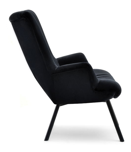 Dizajnové kreslo Lanzaris (čierna + zlatá)