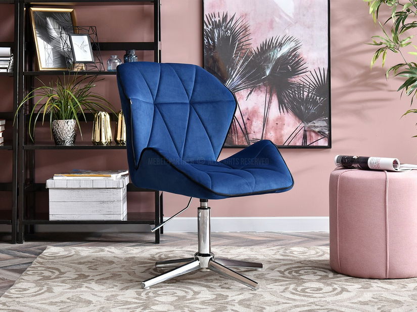 Fotoliu Velma S (albastru marin + negru)
