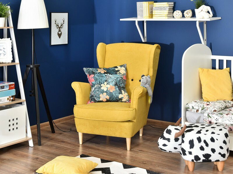 Kreslo ušiak Margis (čierna)