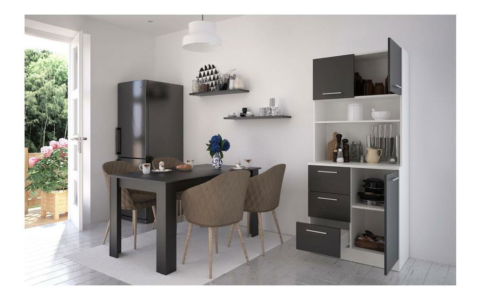 Kuhinjski kutak Lester NEW (bijela + crna)