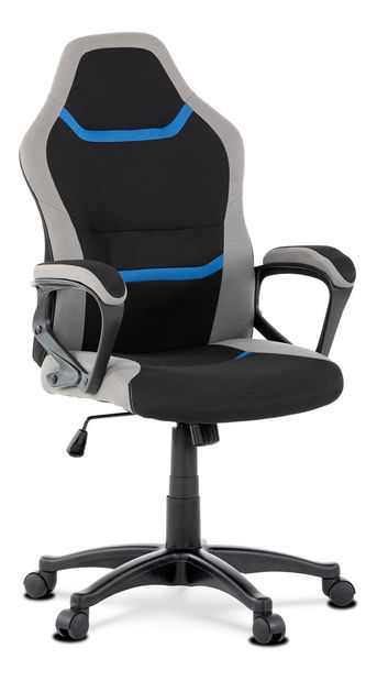 Gamer szék/fotel Leira-L611-BLUE (fekete + szürke + kék)