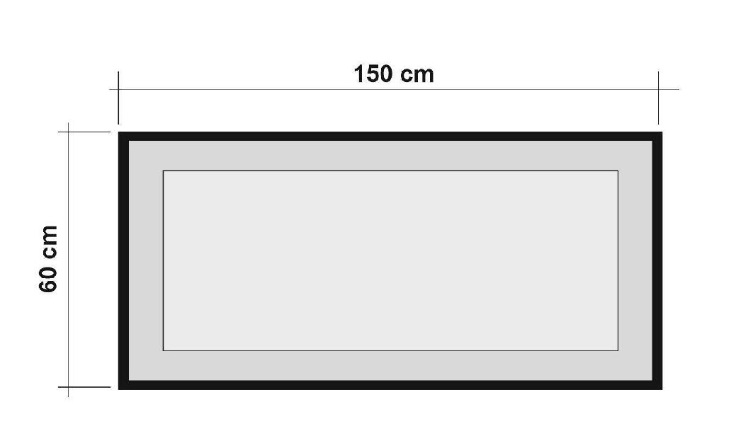 Ogledalo Quebeck 150 (bor antlantic + crna)