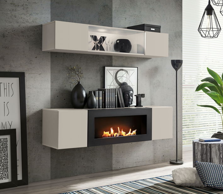 Mobilier living Ferryhill CC FY N3 (Cashmir) (cu iluminat) (cu bioșemineu)