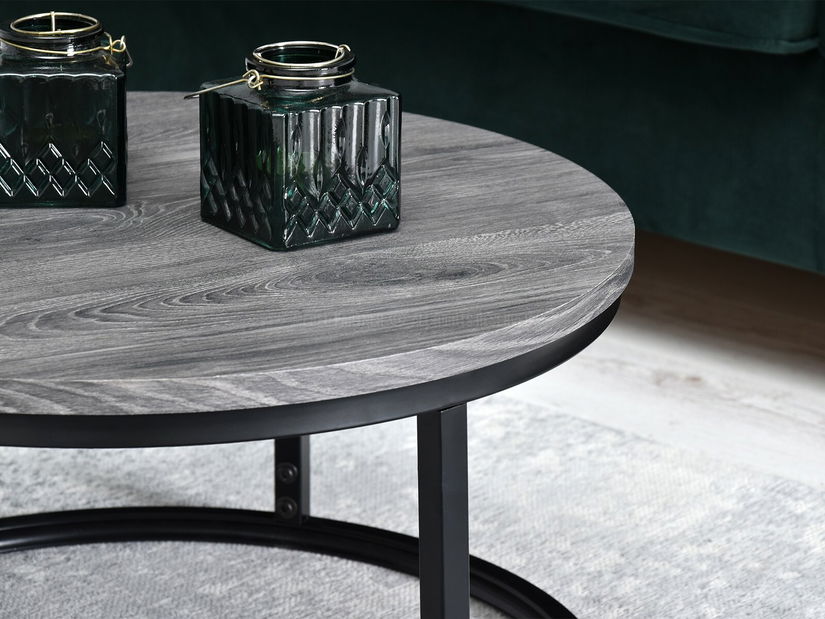 Dohányzóasztal Kolja Stolik S (szürke tölgy + fekete) *kiárusítás