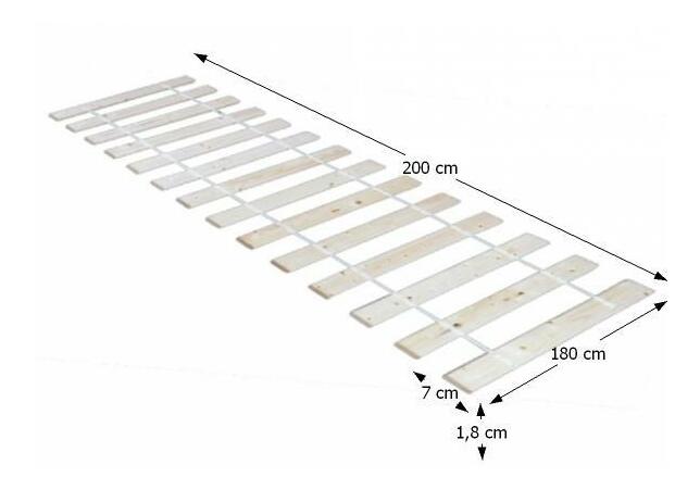 Léces ágyrács 200x180 cm 14 faléces