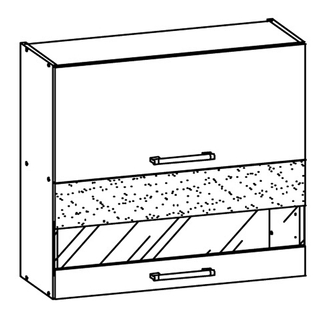 Horná kuchynská skrinka Modesta MD9 G80W