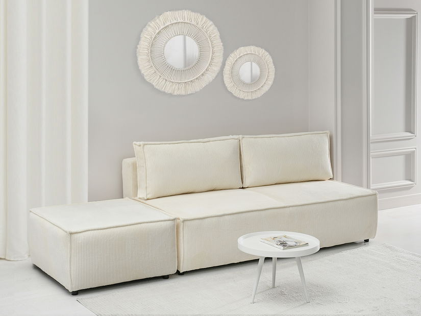 Pohovka dvojsedačka Nazismo (krémová + čierna)