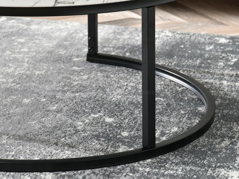 Dohányzóasztal Kolja Stolik Xl (fehér + fekete)