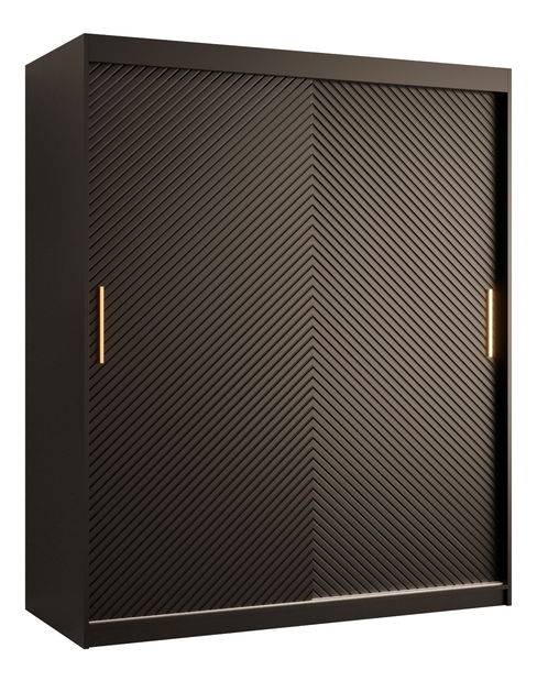 Šatníková skriňa 180 cm Riana Slimo 1 180 (čierna)