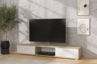 TV asztal  Silena (sonoma tölgy + fényes fehér)