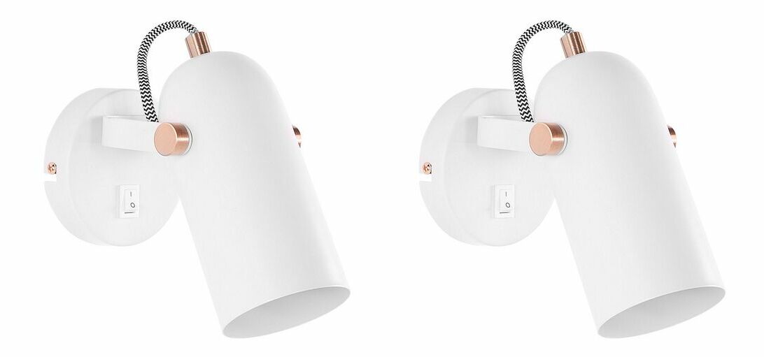 Set 2 ks nástenných svietidiel Tullius (biela) 