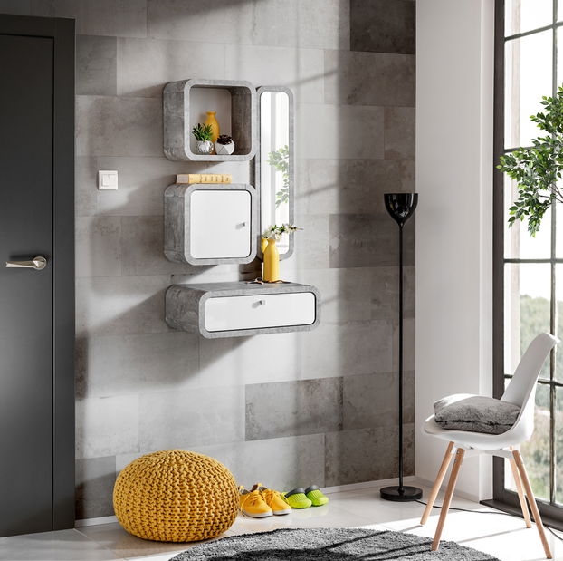 Előszoba Waneta III 29 AJW WY3 (atelier + magasfényű fehér)