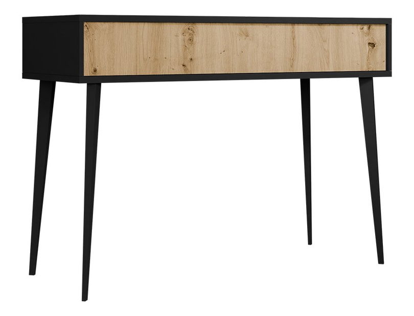 Konzolni stolić 1SZ Okinawa (crna + hrast artisan)