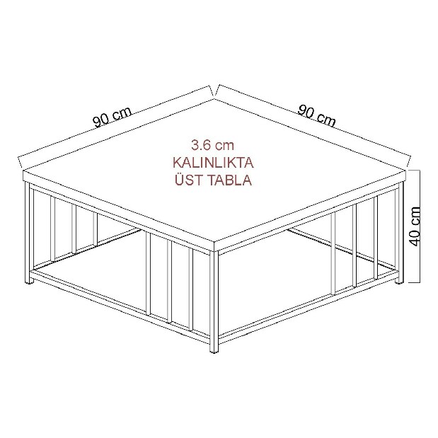 Stolić za kavu Zen (orah + crna)