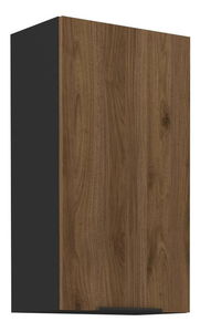 Horná kuchynská skrinka Manana 50 G 90 1F (korpus: čierna matná + front: orech okapi)