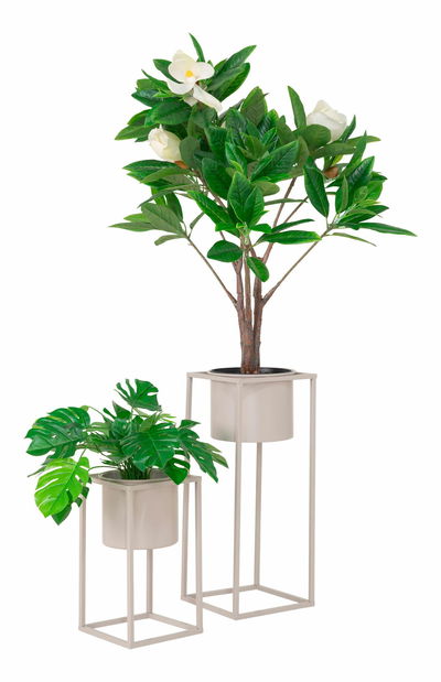 Set 2 ks kvetináčov Mvalina (béžová + sivá)