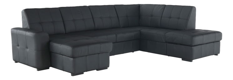 Colțar din piele în formă de U Trek (Negru) (D)