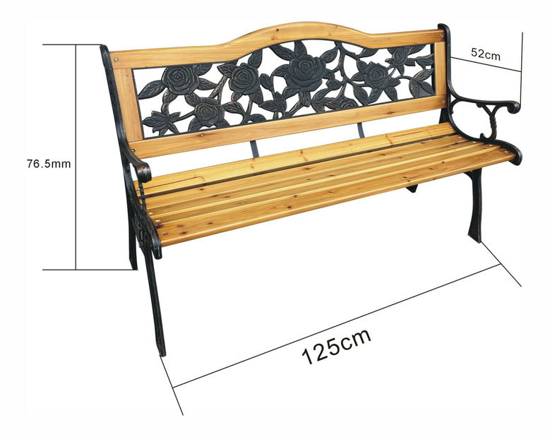 Záhradná lavička Refrescos (hnedá)