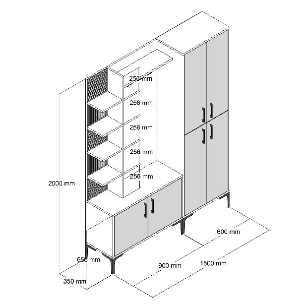 Set mobilier pentru hol Verana DA (Nuc)