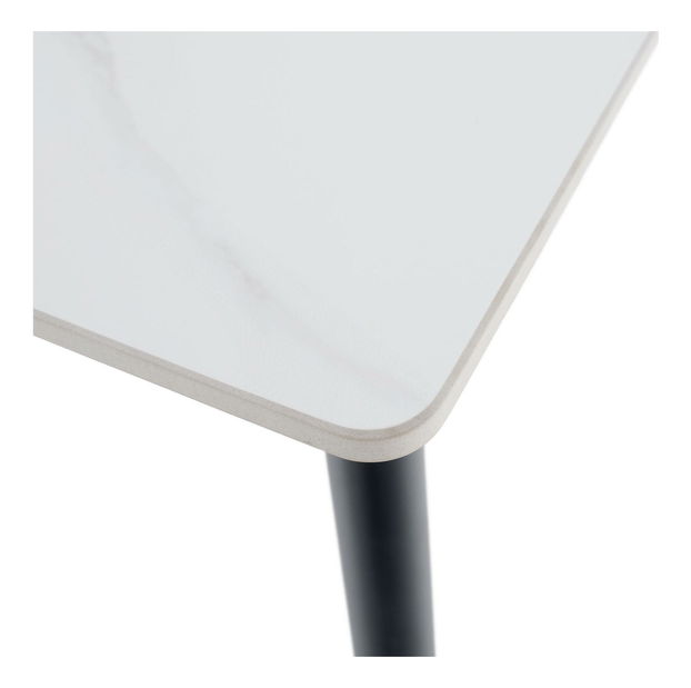 Masă sufragerie Fresia 2 (marmură albă + negru) (pentru 6 persoane) *vânzare stoc